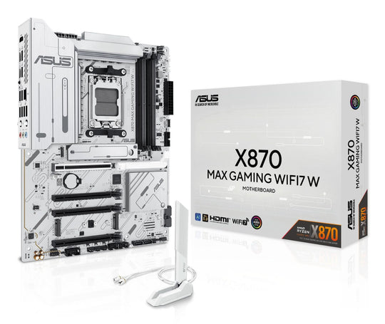ASUS X870 MAX GAMING WIFI7 Socket AM5 ATX White Motherboard