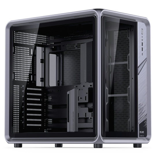 Jonsplus   BO400 Mid-Tower, ATX, Aluminium Frame, Tempered Glass - Black