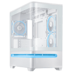 ASUS PRIME AP202 ARGB Curved Glass MicroATX Case - White