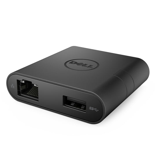 Dell USB-C to HDMI VGA Ethernet USB 3.0 Adapter Black