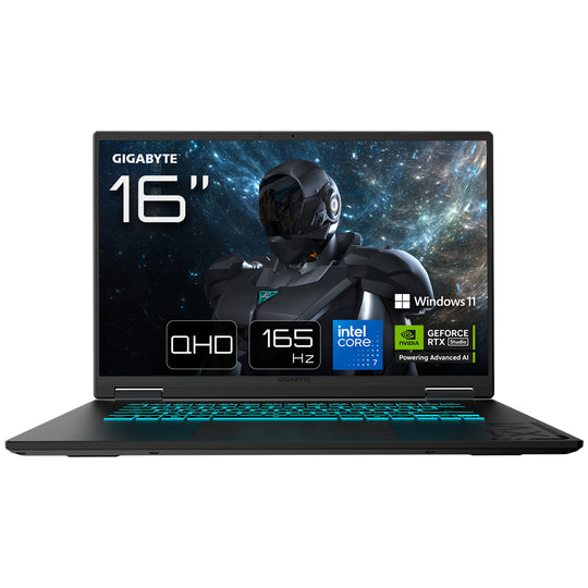 GIGABYTE GAMING A16 PRO DYH Gaming Laptop Intel Core 7 240H RTX 5080 32GB RAM 1TB SSD 16-inch Quad HD+ Windows 11 Home Black