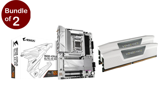 GiGate Bandle, Motherboard AORUS B650 ELITE AX ICE AMD DDR5 + Corsair Vengeance Memory Module 32 GB 2 X 16 GB DDR5 5200 MHz