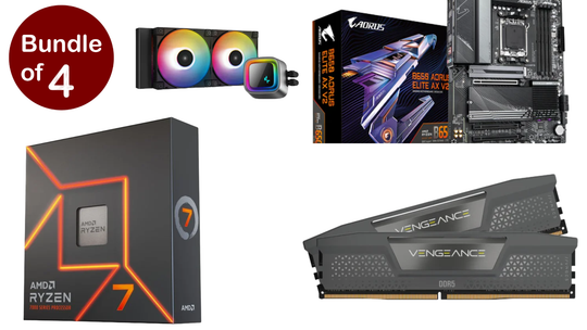 GiGate Bundle,AMD Ryzen 7 7700X Processor 4.5 GHz 32 MB +Gigabyte B650 AORUS ELITE AX V2 Motherboard+Corsair Vengeance DDR5 Memory Module 32+DeepCool LS520 Processor All-In-One Liquid