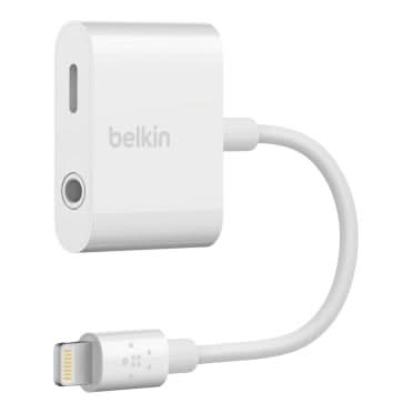 Belkin, RockStar, mobile phone cable, Lightning + 3.5mm , White