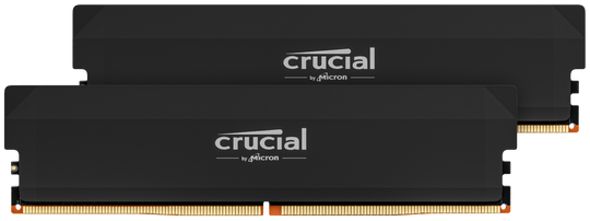 Crucial Pro OC 64GB (2x32GB) DDR5 PC5-48000C40 6000MHz UDIMM Dual Channel Kit - Black