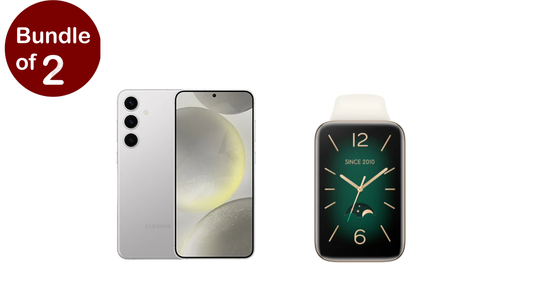 GIGATE Bundle, Samsung Galaxy S24+ 6.7" Inch 256GB/12GB Dual SIM 5G Mobile Phone Grey+ Xiaomi Smart Band 7 Pro,1.64" Inch AMOLED, Fitness Tracker Ivory