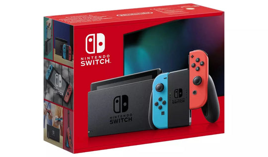 Nintendo Switch Console, 32GB, Neon, With Improved Battery