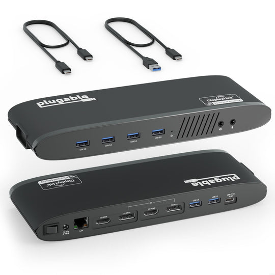 Plugable Universal USB Docking Station Dual 4K Black