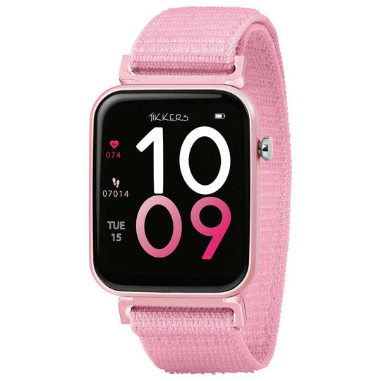 Tikkers Kids Series 13 Pink Fabric Strap Smart Watch