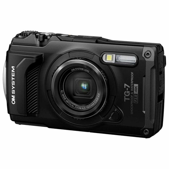 OM System TG-7 12MP 4X Zoom Camera - Black