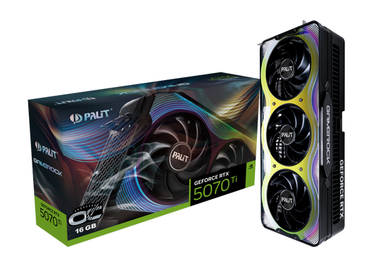 Palit GeForce RTX 5070 Ti GameRock OC 16GB GDDR7 (Clock Speed TBD)
