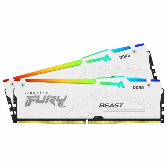Kingston FURY Beast EXPO RGB 32GB (2x16GB) DDR5 C30 6000MHz Dual Channel Kit - White