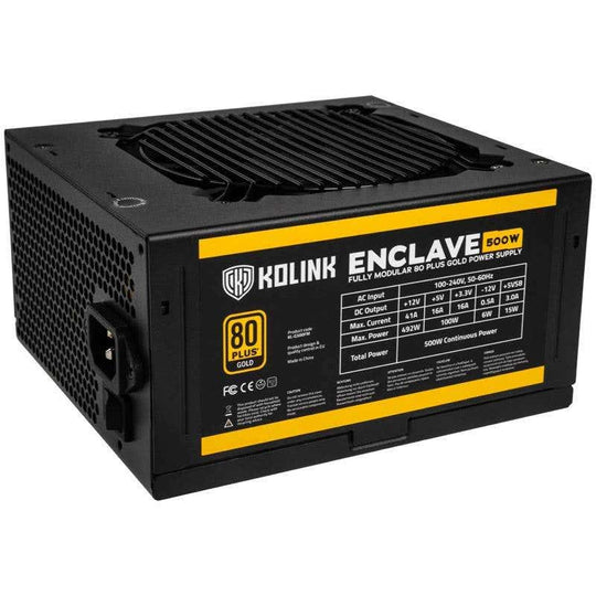 Kolink Enclave 500W PSU 80 Plus Gold Modular Power Supply Unit