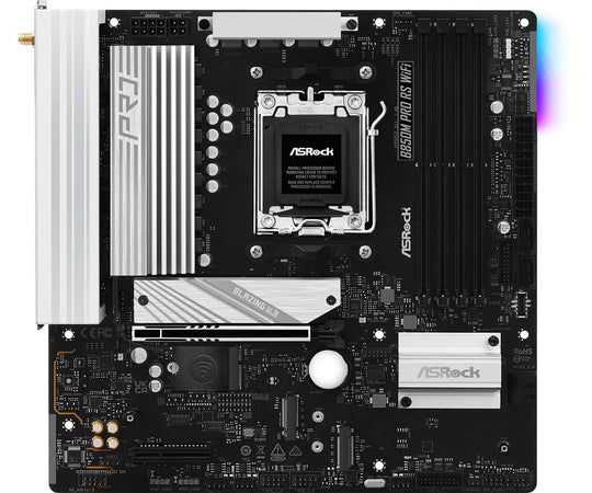 ASRock B850M Pro RS WiFi AMD B850 Socket AM5 mATX Black Motherboard