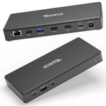 Plugable UD-MSTH2 USB-C Dock Dual HDMI 65W Black
