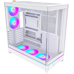 Montech HS02 PRO Reversible Layout Midi-Tower ATX ARGB Case - White