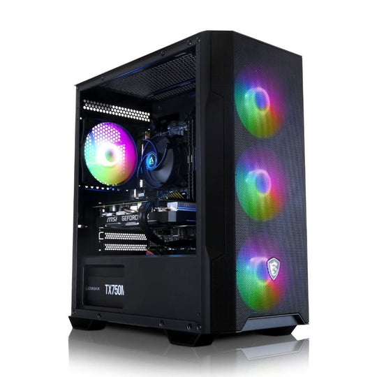 GiGate - M100R + Gaming PC - Intel Core i5 12400F - NVIDIA RTX 3050 - 16GB RAM - 512GB SSD