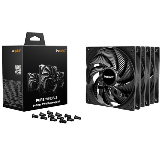be quiet! Pure Wings 3 PWM High Speed Triple Fan Pack - 140 mm