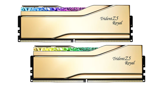 Royal RGB XMP 48GB (2x24GB) DDR5 PC5-62000C40 8400MHz Dual Channel Kit - Gold