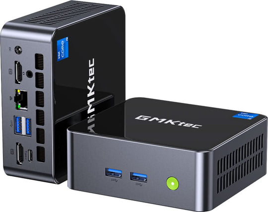 GMKtec NucBox M3 PLUS Mini PC - Intel Core i9-12900HK - Intel Iris Xe Graphics - 16GB DDR4 - 1TB SSD - Windows 11 Pro - Black