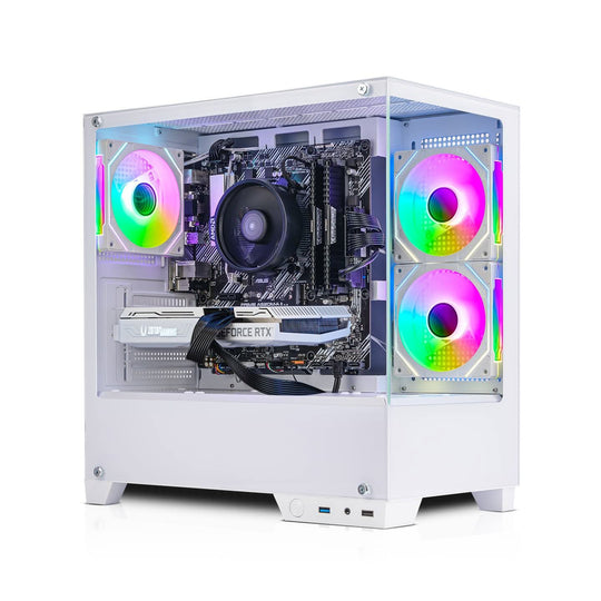 GiGate - Charger Gaming PC - Ryzen 5 5600 - RTX 5070 12GB - 16GB DDR4 - 512GB SSD (White)