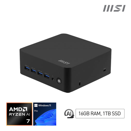 MSI Cubi Z AI 8M Mini PC AMD Ryzen 7 8845HS 16GB DDR5 1TB SSD Windows 11 Pro