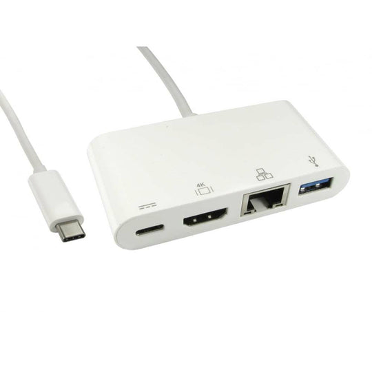 Cables Direct USB3C-HDMI-COMBO USB-C to HDMI Converter White