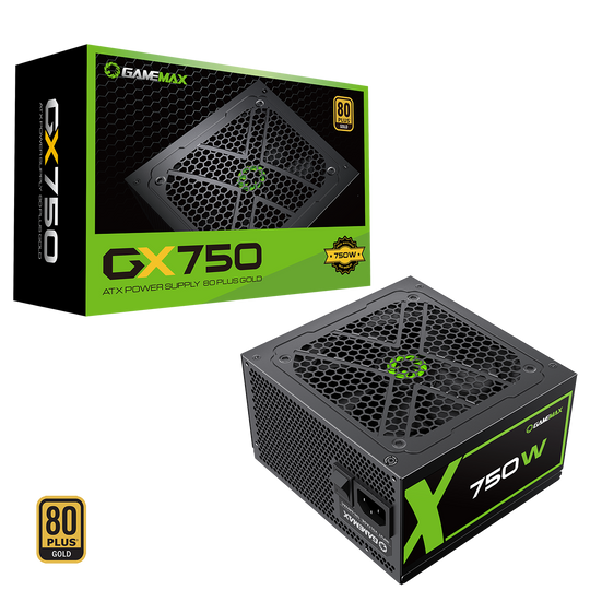 GameMax GX750W 80 Plus Gold Fully Modular Power Supply - GMX-GX750
