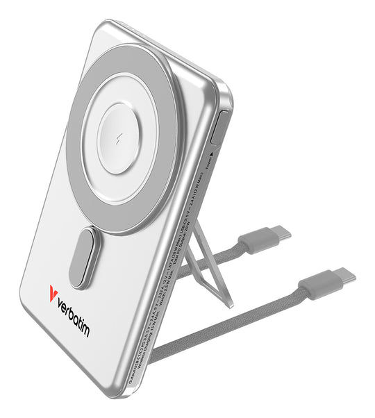 Verbatim Charge'n'Go 2C Power Bank 5000 mAh Wireless USB-C Silver