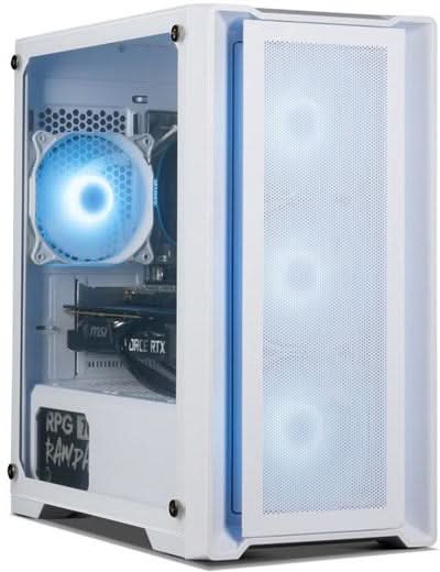 GIGATE Cube Epic White, Gaming Desktop, Intel Core i5 12400F, GeForce RTX 3060 WINDFORCE OC 12GB, 8GB RAM, 500GB SSD + 1TB HDD, OS, White