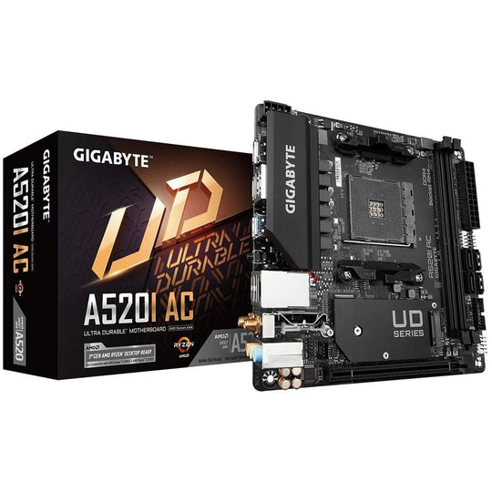 Gigabyte A520I AC, Motherboard, AMD A520, AM4 DDR4, mini ITX