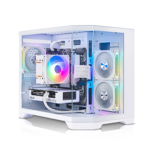 CANDIDUS - CUBE + 14400F + Gaming PC - Intel Core i5 14400F - Nvidia RTX 4060 - 16GB DDR5 - 512GB SSD - White