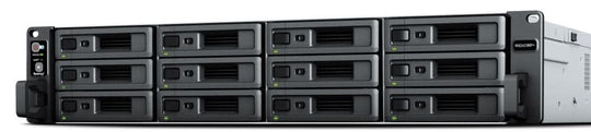 Synology RackStation RS2423+ NAS/storage server Rack (2U) Ryzen Embedded V1780B 8 GB DDR4 0 TB DiskStation Manager Black, Grey