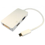 Cables Direct USB-C HDMI DVI VGA Adapter White