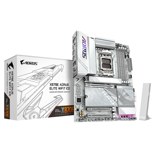 Gigabyte X870E AORUS ELITE WIFI7 ICE AMD Ryzen DDR5 WIFI ATX Motherboard