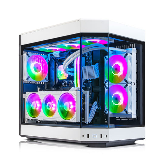 GiGate - Y60 + 7600X + Gaming PC - AMD Ryzen 5 7600X - NVIDIA RTX 5070 Ti - 16GB DDR5 - 512GB SSD - White
