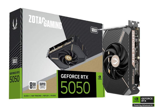ZOTAC GAMING GeForce RTX 5050 SOLO 8GB GDDR6 ZOTAC 2572 MHz Graphics Card