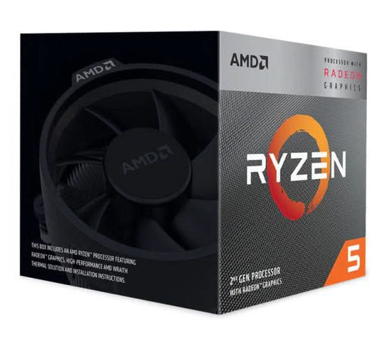 AMD Ryzen 5 3400G 4MB L3 Cache 3.7GHz 4 Cores Socket AM4 Desktop Processor with Wraith Cooler