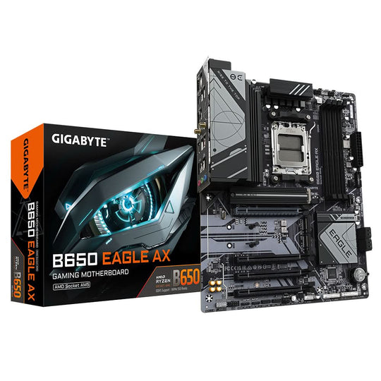 Gigabyte B650 EAGLE AX Motherboard, AMD, B650, AM5, DDR5, ATX