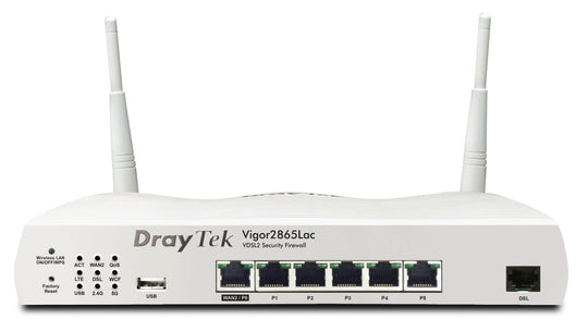 DrayTek Vigor 2865LAC Dual-Band Router - 4G LTE &amp; VDSL2 35b with AC1300 WiFi