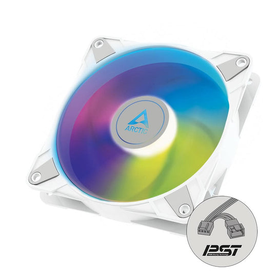 مروحة ARCTIC P14 PWM PST A-RGB بحجم 140 مم، شبه سلبية، مع إضاءة A-RGB رقمية باللون الأبيض