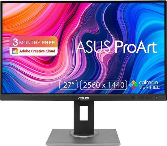 ASUS ProArt PA278QV 27 Inch WQHD (2560 x 1440) Professional Monitor DisplayPort HDMI DVI-D Mini DP Tilt Pivot Swivel Height Adjustable