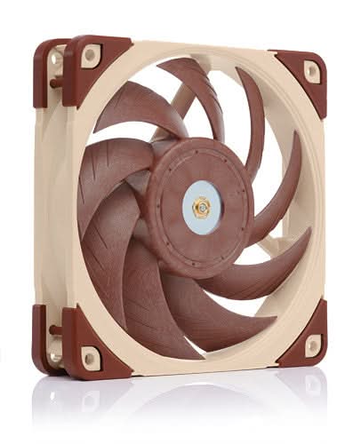 مروحة كمبيوتر Noctua NF A12x25 5V PWM، بحجم 12 سم، لون بيج وأحمر