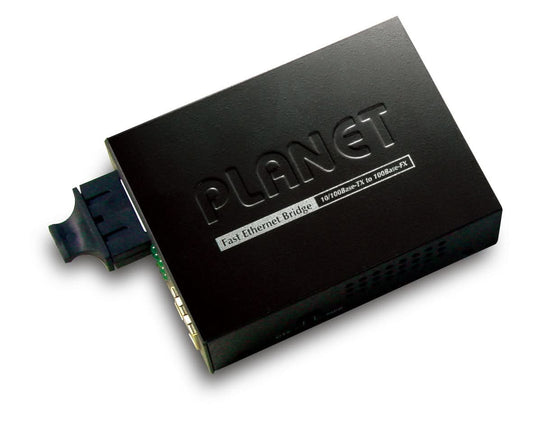 PLANET 10/100Base-TX to 100Base-FX network media converter 100 Mbit/s 1310 nm Multi-mode, Single-mode Black
